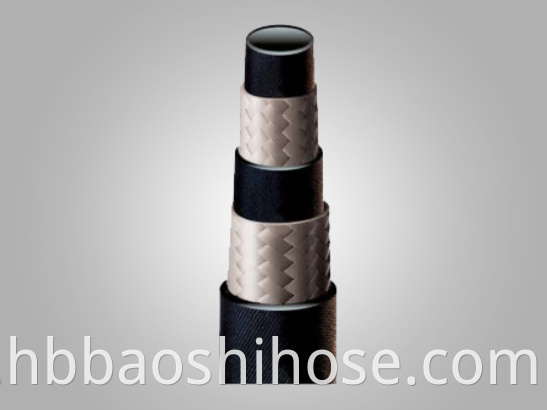 Two Fiber Braids Reinforcement Rubber Hose 